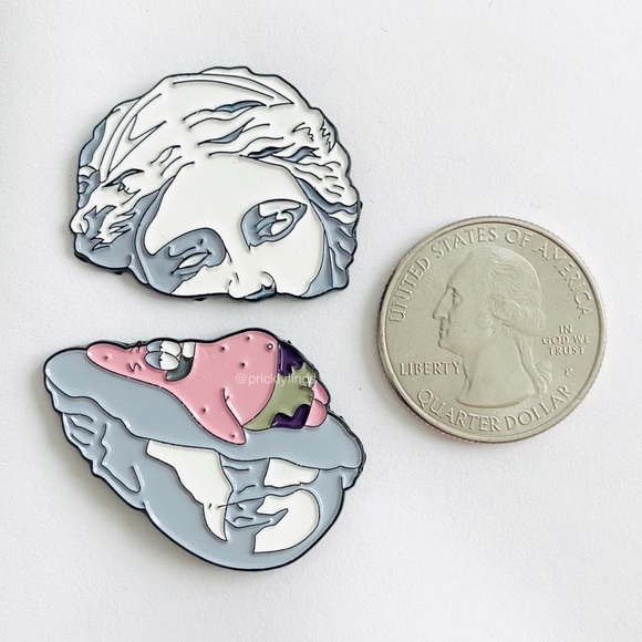 8/$40 Patrick Star Split Sculpture Enamel Pin Set - Picture 2 of 8